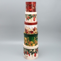 Набор подарочных коробок 5 в 1 &laquo;Классический Новый год&raquo;, 13 х 14‒19.5 х 22 см, Новый год