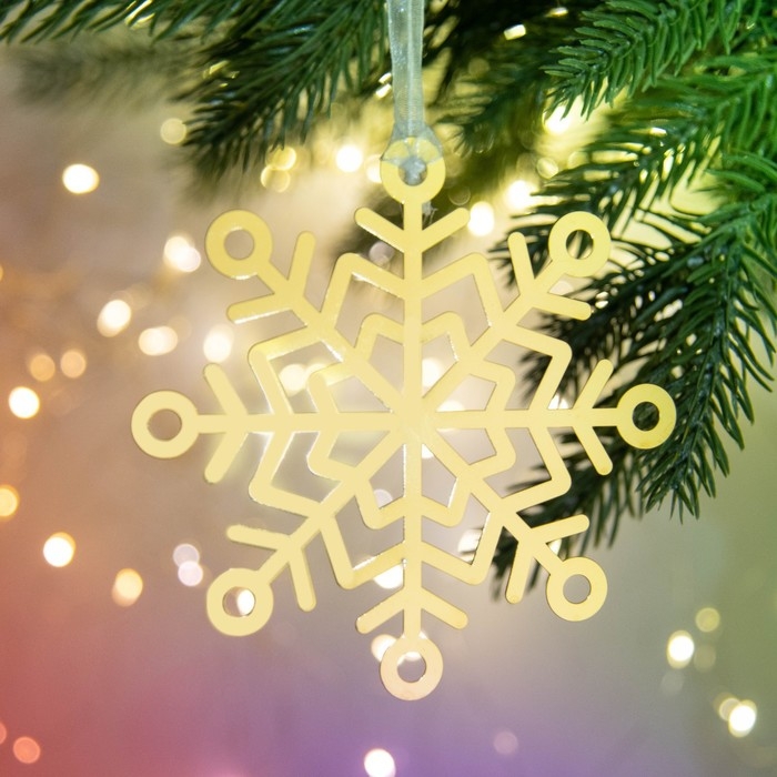 Ёлочная игрушка новогодняя «Снежинка», на Новый год, 9.4 х 9.4 см. Ёлочная игрушка новогодняя «Снежинка», на Новый год, 9.4 х 9.4 см.