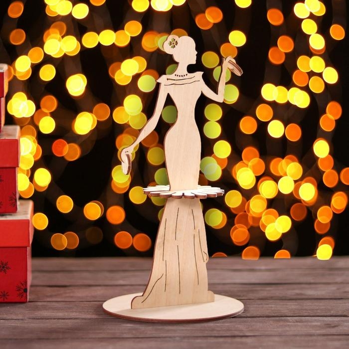 Салфетница деревянная &laquo;Статная&raquo;, с держателем для чая, 25&times;13&times;13 см