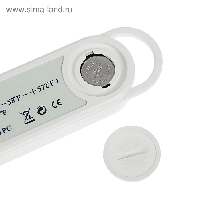 Термометр (термощуп) кухонный Luazon LTR-01, максимальная температура 300 &deg;C, от LR44, белый