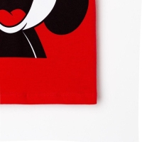 Футболка "Хаха" Микки Маус, рост 122-128, красный Футболка "Хаха" Микки Маус, рост 122-128, красный