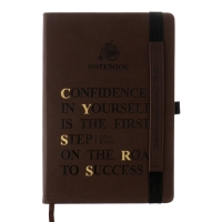 Ежедневник недатированный А5, 140 листов в клетку, на резинке, обложка кожзам, МИКС