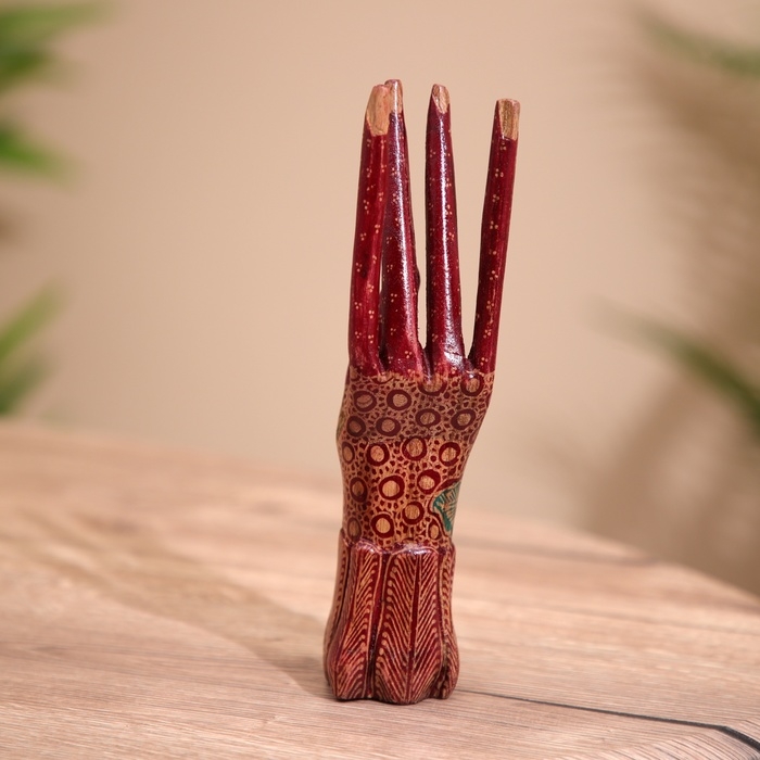 Подставка для колец, батик, дерево 20 см