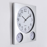 Часы настенные интерьерные "Верность", d-32.5 см, термометр, гигрометр, дискретный ход Часы настенные интерьерные "Верность", d-32.5 см, термометр, гигрометр, дискретный ход