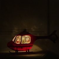 Светодиодная фигура &laquo;Вертолёт&raquo; 48 &times; 22 &times; 12 см, пластик, батарейки Cх3 (не в комплекте), USB, свечение тёплое белое