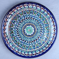 Ляган Риштанская Керамика "Узоры", 36 см, синий Ляган Риштанская Керамика "Узоры", 36 см, синий