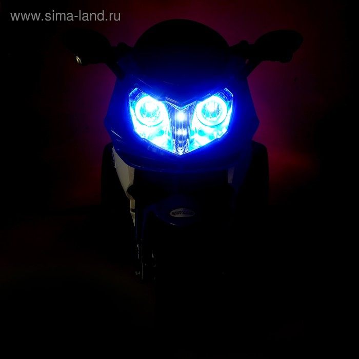 Электромобиль &laquo;Супербайк&raquo;, USB, световые эффекты, цвет синий