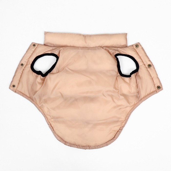 Куртка для собак Куртка для собак "Шоколад", размер M (ДС 33, ОГ 46, ОШ 33), бежево-коричневая