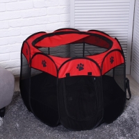 Вольер для животных, тентовый, 8 стенок, 90 х 55 см, красный Вольер для животных, тентовый, 8 стенок, 90 х 55 см, красный