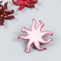 Декор для творчества PVC "Осьминог" бордо 4,8х4,6х1,8 см