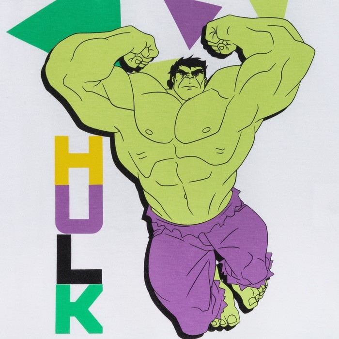Футболка детская &laquo;Халк&raquo; Мстители, рост 98-104, белый
