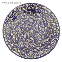 Ляган круглый Риштанская Керамика, 41см, кара калам, микс Ляган круглый Риштанская Керамика, 41см, кара калам, микс