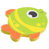 Набор для игры в ванне &laquo;Рыбалка: Веселые рыбки&raquo;, сачок, 3 мягких стикера, виды и цвет МИКС