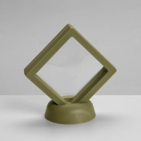 Подставка для украшений «Ромб», 7×3×7 см, цвет зелёный Подставка для украшений «Ромб», 7×3×7 см, цвет зелёный