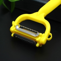 Овощечистка многофункциональная Доляна, 16&times;9 см, цвет жёлтый