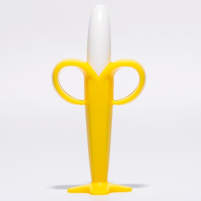 Прорезыватель - массажер для зубов «Банан», силиконовый, на присоске, щеточка, Крошка Я Прорезыватель - массажер для зубов «Банан», силиконовый, на присоске, щеточка, Крошка Я