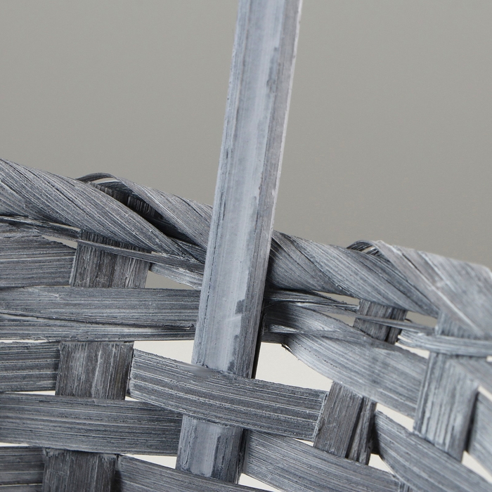 Набор корзин, 19х7,5х9,5/31 см, 22х9х11/34 см, 24х9х11,5/35 см, 3 шт, серые, бамбук