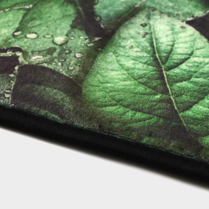 Набор ковриков для ванны и туалета Доляна &laquo;Тропики&raquo;, 3 шт, 50&times;80, 45&times;50, 38&times;43 см