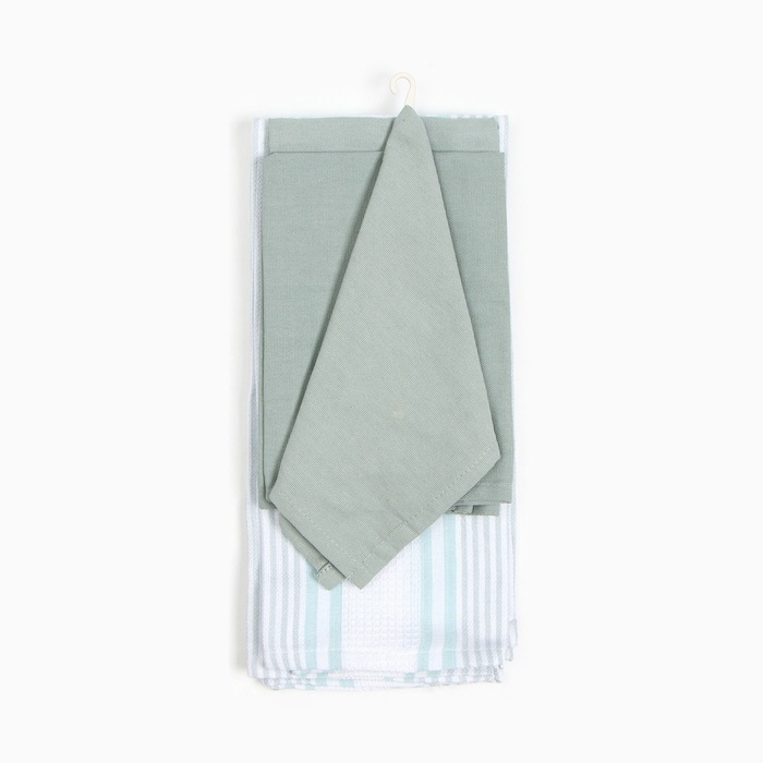 Кух. набор Этель МИКС: полотенце 42х67 см - 2 шт, салфетка 40х40 см - 3 шт, 100% хл