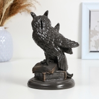 Копилка "Сова на книге" серый бронза, 21см Копилка "Сова на книге" серый бронза, 21см