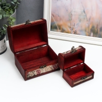 Шкатулка сундучок "Цветочное панно" (набор 2 шт), 10,5×10,5×15,2 см Шкатулка сундучок "Цветочное панно" (набор 2 шт), 10,5×10,5×15,2 см