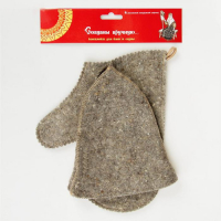 Набор для бани "Универсальный" шапка, рукавица Набор для бани "Универсальный" шапка, рукавица