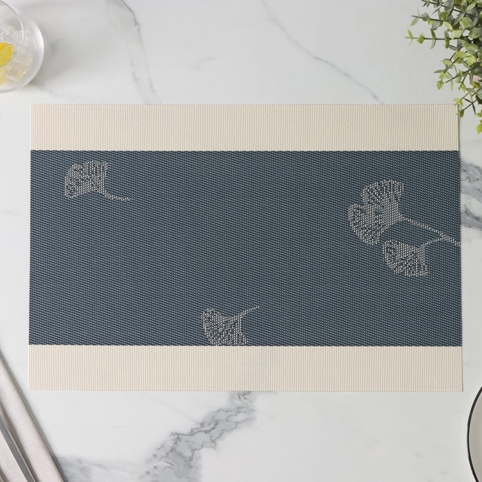 Салфетки сервировочные на стол Доляна «Лилли», 4 шт, 45×30 см, цвет синий Салфетки сервировочные на стол Доляна «Лилли», 4 шт, 45×30 см, цвет синий