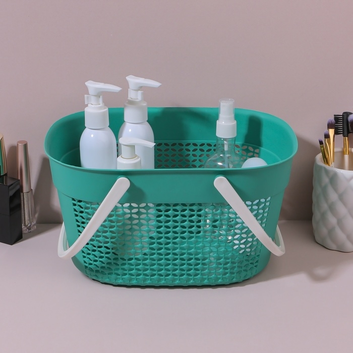 Органайзер для хранения, с ручками, 1 секция, 27 &times; 18 &times; 14,5 см, цвет МИКС