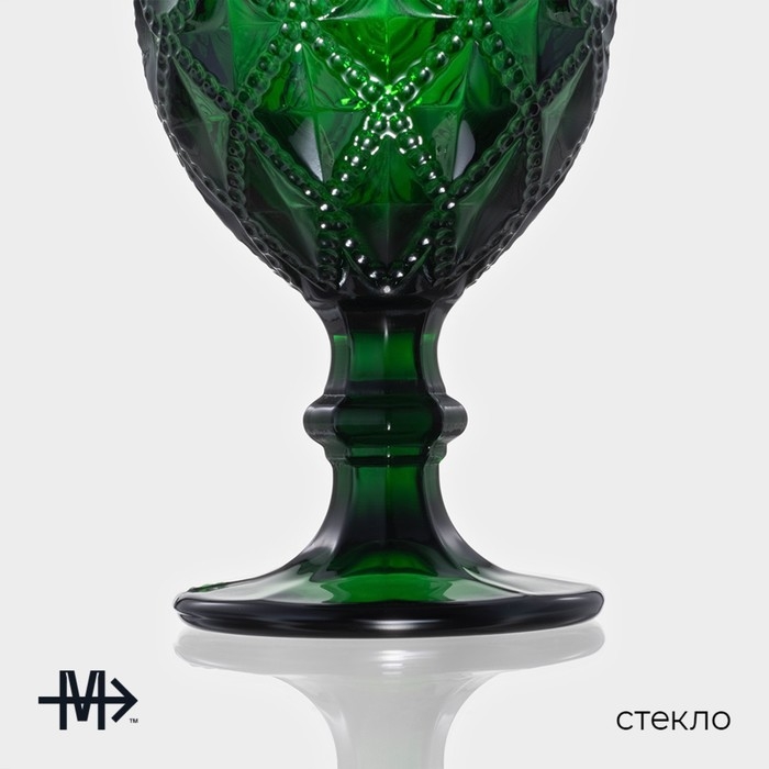 Набор бокалов из стекла Magistro &laquo;Варьете&raquo;, 320 мл, 6 шт, цвет зелёный