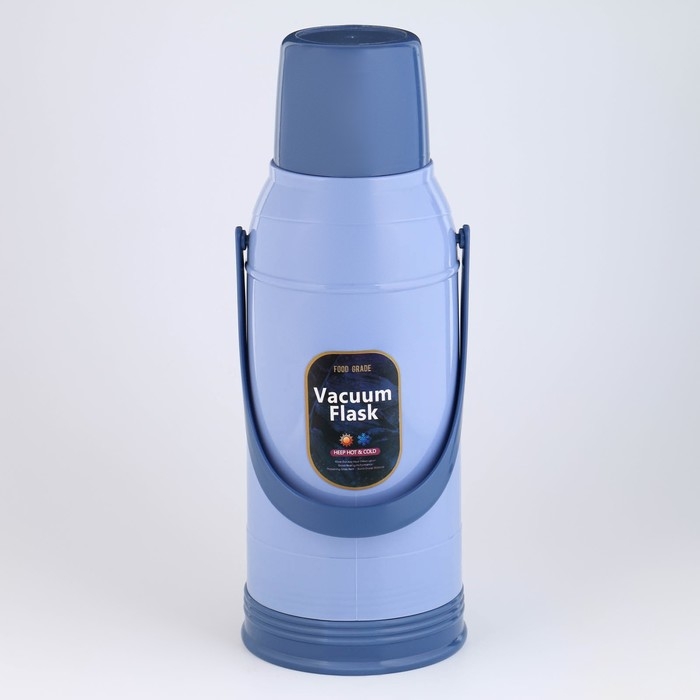 Термос 2 л, со стеклянной колбой, сохраняет тепло 12 ч, микс