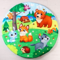 Развивающий коврик с дугами &laquo;Лесные зверята&raquo;, 85х85 см, Крошка Я,