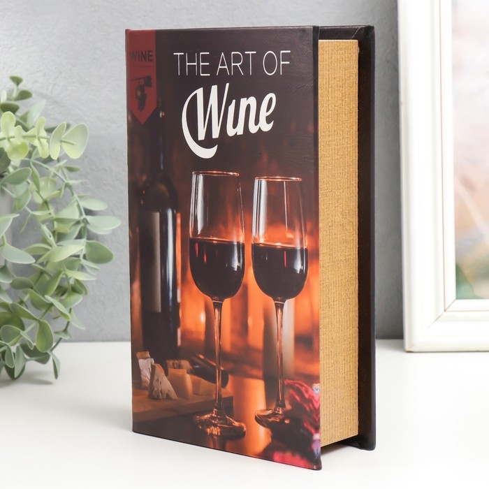 Сейф-книга дерево кожзам Сейф-книга дерево кожзам "Искусство вина" 21х13х5 см