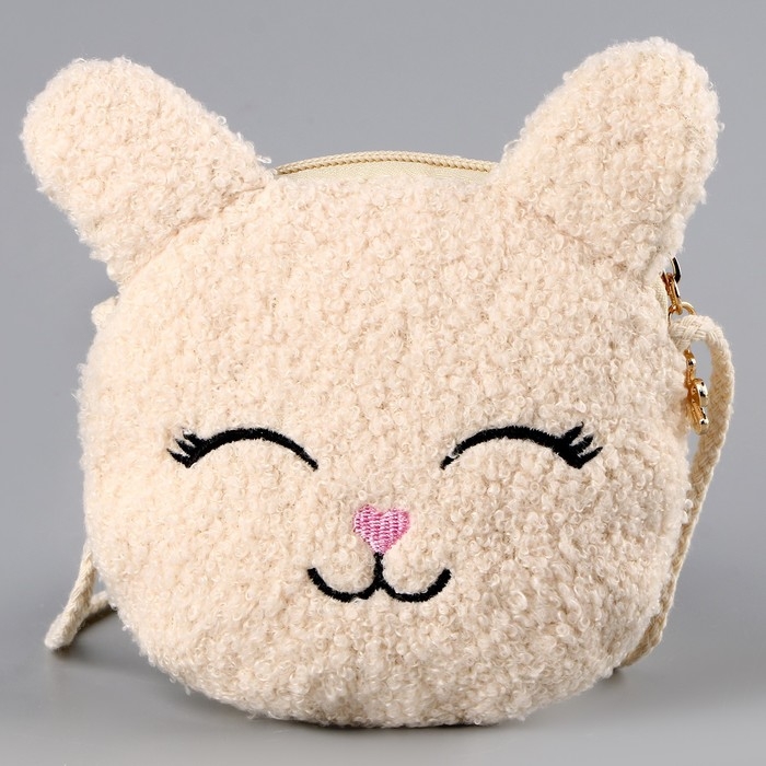 Сумка детская мягкая Сумка детская мягкая "Зайчонок", 15*13 см, бежевый цвет