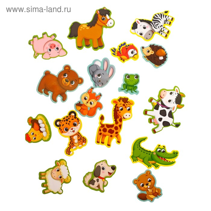 Магнитная книжка-игрушка «Мир животных», 8 стр. Магнитная книжка-игрушка «Мир животных», 8 стр.