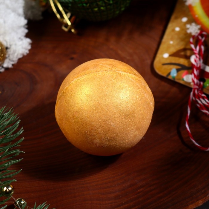 Новый год. Новогодняя бомбочка для ванны &laquo;Олень&raquo;, золотой, 120 г