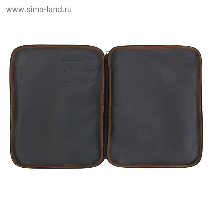 Папка с ручками текстиль А4, 350 х 275мм, Офис, ПДМ-4, внешний карман, серая Папка с ручками текстиль А4, 350 х 275мм, Офис, ПДМ-4, внешний карман, серая