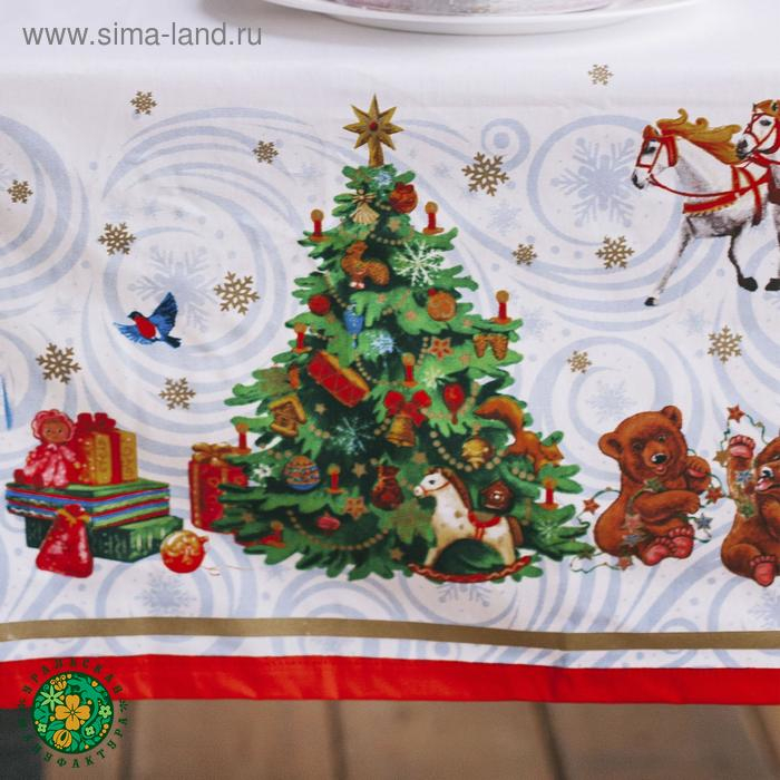 Скатерть новогодняя Этель "Новогодняя сказка" 150х220см +/-3см с ГМВО, хл100%