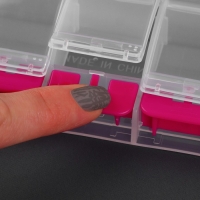 Органайзер для хранения мелочей, 7 отделений, с кнопками, 22 × 5 × 2,5 см Органайзер для хранения мелочей, 7 отделений, с кнопками, 22 × 5 × 2,5 см