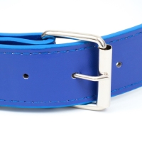 Ошейник клёпаный в 2 ряда, 65 х 3,4 см, ОШ 50-60 см, синий
