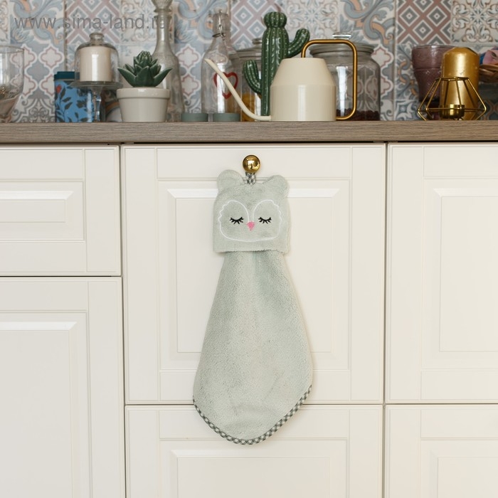 Кухонное полотенце Доляна "Совушка", р-р. 30х30 см, микрофибра