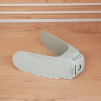 Подставка для хранения обуви регулируемая, 26&times;10&times;6 см, цвет голубой