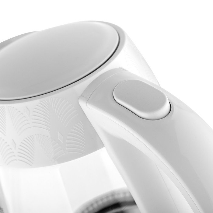 Чайник электрический BRAYER 1024BR-BK, стекло, 2 л, 2200 Вт, белый