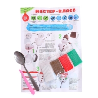 Ложка для декора полимерной глиной &laquo;Новый год! Снеговик в шарфике&raquo;, новогодний набор для творчества