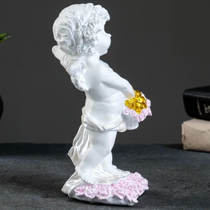 Фигура Фигура "Ангел хранящий любовь" белый 10х10х20,5см