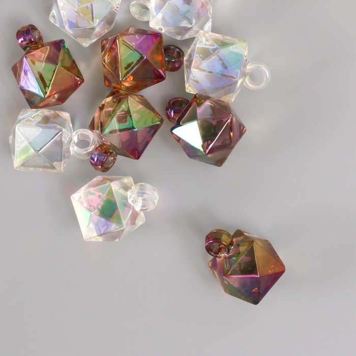 Декор для творчества акрил Декор для творчества акрил "Куб" набор 10 шт 2,1х1,6х1,6 см