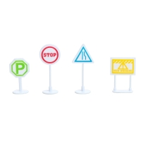 Игровой набор &laquo;Дорожные знаки&raquo;, в наборе игровое поле, знаки, 3 машинки, вертолет, цвет МИКС