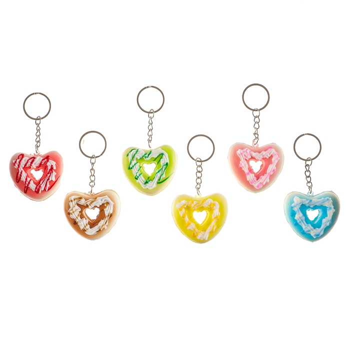 Мялка-сквиш &laquo;Сердечко&raquo;, на брелоке, цвета МИКС
