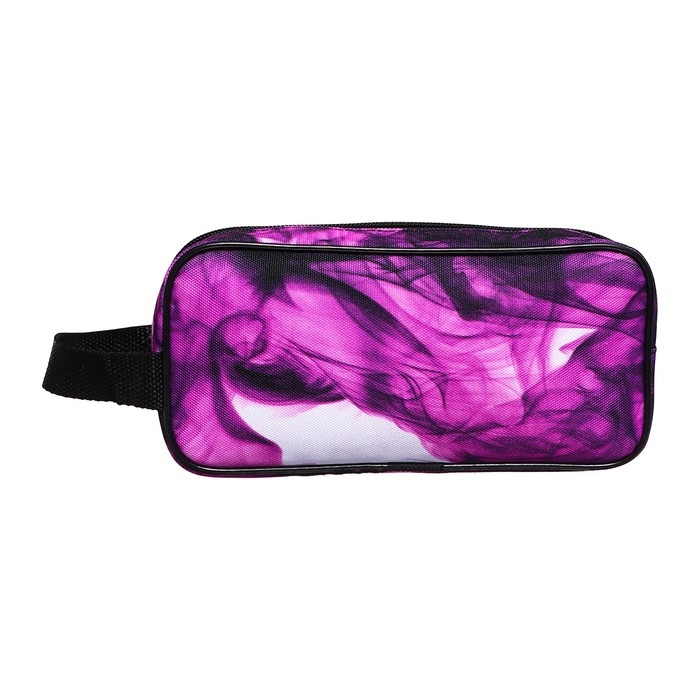 Пенал мягкий 2 отделения, 100 х 220 х 70 мм, объёмный, с ручкой,Calligrata, фиолетово-черный Пенал мягкий 2 отделения, 100 х 220 х 70 мм, объёмный, с ручкой,Calligrata, фиолетово-черный