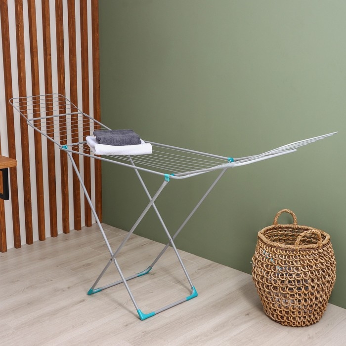 Сушилка для белья напольная, 220×50×90 см, 25 м, цвет хром Сушилка для белья напольная, 220×50×90 см, 25 м, цвет хром