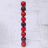 Набор шаров пластик d-6 см, 9 шт "Авива" красный Набор шаров пластик d-6 см, 9 шт "Авива" красный